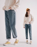 [더블유브이프로젝트] 비기닝 데님 팬츠 빈티지블루 cjlp7354 in 2020 | Fashion, Mom jeans, Pants