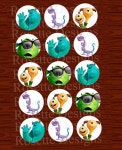 MONSTERS INC Monster University  sully  mike  by RosetteDesigns, $1.50 | 몬스터 주식회사