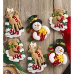 Bucilla Felt Ornament Kit Forest Friends #86670   Ring in the holiday cheer with Bucillas Forest Friends Ornament Kit. Featuring a... 