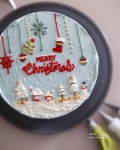 J CakeArt 在 Instagram 上发布：“#NO.207#버터크림케이크 . 크리스마스케이크 Red 와 Green 조합은 역시 넘 이뻤어요 Merry... 
