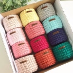 Bosuki님의 바구니 이미지 | 쉬운 코바늘뜨기, 코바늘 손뜨개 가방, 크로셰 가방