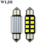 10 개 12 볼트 자동차 빛 31 미리메터 36 미리메터 39 미리메터 41 미리메터 CANbus C5W Led 빛 전구 2835 SMD 아우디 폭스... 