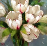 Daily Paintworks - Comfort & Joy - Original Fine Art for Sale - © Krista Eaton | 꽃, 그림, 정물