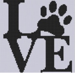 Looking for your next project? Youre going to love Love Paw Cross Stitch Pattern  by designer Motherbeedesigns. - via @Craftsy... 