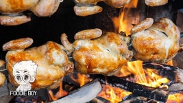 Oak Tree Charcoal Grilled Chicken / Seoul Korea / Korean Street Food / 참나무 숯불통닭 / 서울 도림동 길거리 음식 in 2020... 