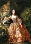 Portrait of Marquise de Pompadour by Francois Boucher | 퐁파두르, 로코코 패션, 초상화