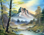 필정윤영석님의 밥로스 | 경치, 그림, 유화