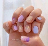 • Nail Design 컬러별네일 *보라색 라벤더네일 보라보라해~💜 (violet, purple nail) : 네이버 블로그 #shortnail | Manicura... 