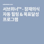 서브위너™ - 잠재의식 자동 힐링 & 목표달성 프로그램 | 목표달성