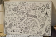 Map of London... Once again jealous of people with artistic abilities | 지도, 동화, 디자인