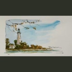 New video posted on YouTube. Chantry island lighthouse. Link to my YouTube… | 수채화, 스케치, 그림