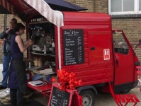 red coffee truck | 푸드트럭, 차, 인테리어