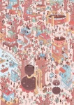 커피 볶는 마을 by 장우주 on | Art prints, Concept art, Illustration