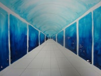 Start with a central vanishing point. Add windows down each side an... | 원근법, 그림, 아동용