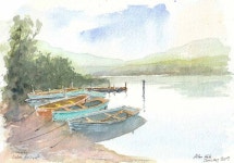 좋아요 371개, 댓글 10개 - Instagram의 Allan Kirk(@tarnincolour)님: Ulswater, Lake District  #drawing #sketchbook... 