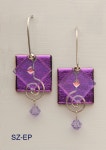 Glass Alamode, Handmade Fused Glass Earrings $34.00 | 유리