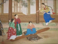 널뛰기 (seesaw) painting by Ki-chang Kim(이미지 포함) | 그림, 문장
