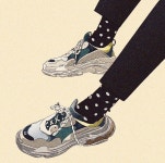 BALENCIAGA Triple S Trainers In Yellow/Green/Grey Colorway | 신발 그리는 법, 신발 그림, 패션 일러스트