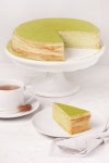 Green Tea Mille Crêpes  http://order.ladym.com/ | 크레페, 녹차 디저트, 케이크