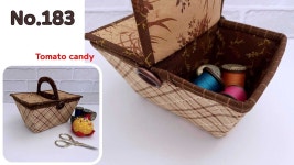 퀼트 No.183 미니 소잉 바구니(Mini sewing basket), 분리보관, How to make, partition idea, 퀼트소품, Quilt box | 퀼트, 바구니... 