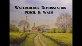 How to Paint Watercolour, Pencil and Wash Technique, Watercolour Landsca... | 그림, 연필 그림, 연필