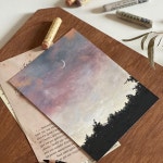 OIL PASTEL_ Landscape에 있는 핀