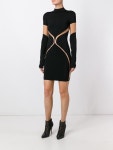 Balmain sheer panel fitted dress | 패션 의상, 여성 패션, 파티 드레스