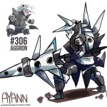 Number 306 - Aggron - Art done by Ay-aan | 포켓몬, 포켓몬스터, 판타지