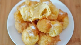 [노오븐]난리난 도넛 레시피 (반죽이 4배로 펑!! NG영상까지!! Sugar Egg Puff) | 크림 퍼프, 레시피, 도넛 레시피
