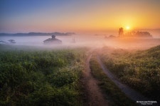 A misty sunrise - 2018년 10월 3일 안성목장 | Sunrise, Misty, Landscape