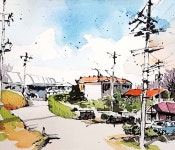 #어반스케치 #urbansketch #traveldrawing #tramsketch  #urbansketchs #yunko_urbansketch #usk_yunko #sketchbook #watercolor... 