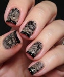 10 Cute and Stunning Black Nail Arts P-2 | 네일아트, 매니큐어