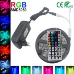5050 RGB led 스트립 빛 5 메터 10 메터 15 메터 30led/M SMD 스트라이프 다이오드 테이프 + 44 키 원격 컨트롤러 12 볼트 전원 공급... 