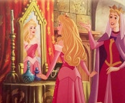 She sees herself as a beautiful Princess for the first time... | 잠자는 숲속의 미녀, 디즈니, 일러스트레이션