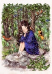 숲의 소리 (The sound of forest) by 애뽈 on | Anime art girl, Forest girl, Art girl