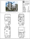 Townhouse Plan A0730 A1.1 | 작은 집, 건축