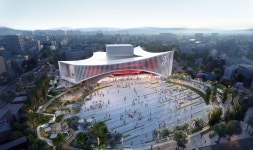 Jecheon Arts Center and the Urban Plaza (제천예술의전당) : 행림종합건축사사무소 | 정면 건축, 도서관 건축물, 미래지향적 건축물
