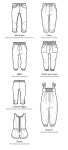 Fashion flat pant variations #fashionsketch #fashionflat #illustrator: | 패션 일러스트, 양재