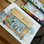 #읽다익다#대구책방#문화공간#월욜모#그림모임#일상그림#bookstore#art#drawing#watercolor#jin_young76#I♡changa