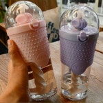 Pin by 유빈 진 on 제품 | Water bottle with straw, Glass water bottle, Cute water bottles