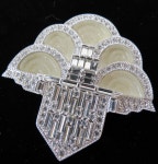 Signed ART DECO 89 Art Deco Mauboussin Fountain Deco Brooch | 쥬얼리