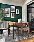 머물고 싶은 다이닝룸 디자인 | Green dining room, Green walls living room, Dark green living room