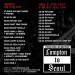 4/2 토 컴튼투서울 공연 @ 홍대 무브홀 + 에터 파티! 파이널 라인업 + 스케줄 입니다. _ 인포 _ ▪️4/2 토 @ 홍대 무브홀 8시 공연... 