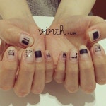 シルバーアクセサリーとの相性も抜群です。  #しのぴー#シノザキ #virth #lim #nail #ネイル #ショートネイル #네일 #네일아트 #モノトーン