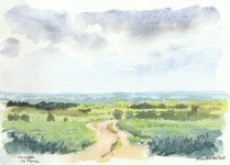 좋아요 300개, 댓글 10개 - Instagram의 Allan Kirk(@tarnincolour)님: Lauragais, SW France  #drawing #sketchbook #urbansketcher... 