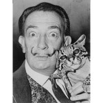 Salvador Dali with ocelot and cane – 1965 | 살바도르 달리