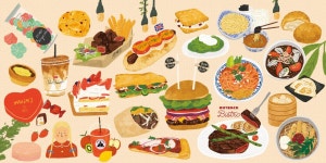 현대백화점 식품관 지도 일러스트 - 브랜딩/편집 · 일러스트레이션 · 파인아트, 브랜딩/편집, 일러스트레이션, 파인아트, 그래픽 디자인... 