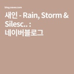 새인 - Rain, Storm & Silesc.. : 네이버블로그 - 2020 | 여행, 음악, 블로그