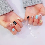 Japanese Nail Art Idea #Nail #Cute #Akiwarinda | 네일 아이디어, 네일아트, 매니큐어