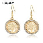 Longway 골드 도금 크리스탈 매달려 귀걸이 트리 빈티지 여성 보석 귀걸이 brinco ser160008 | Crystal dangle earrings, Women... 